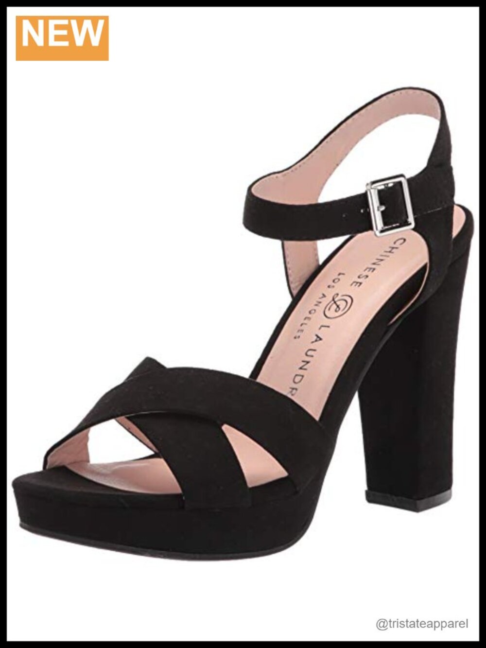 Women's Platform Heeled Sandal Open Toe Ankle Strap Buckle